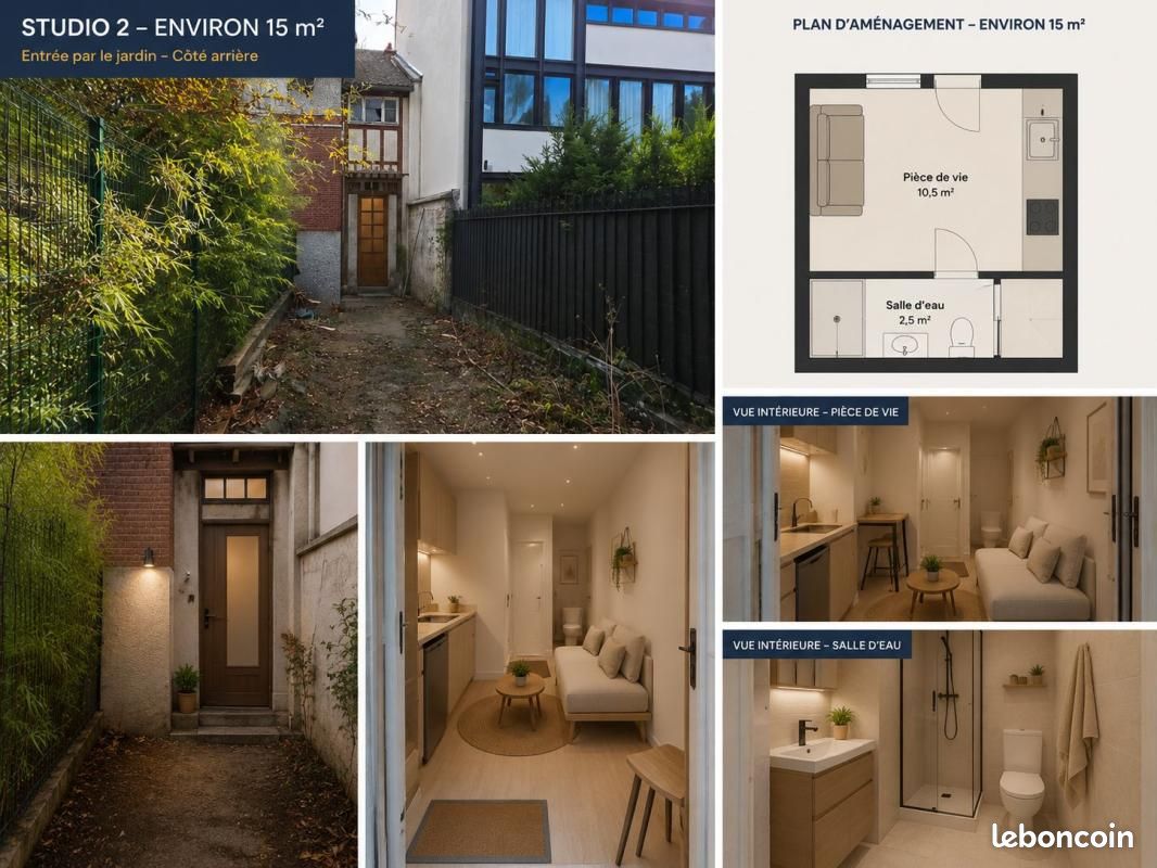 Appartement 1 pièce 15 m² · à Saint-Maurice · 15 m² · 87 100 €