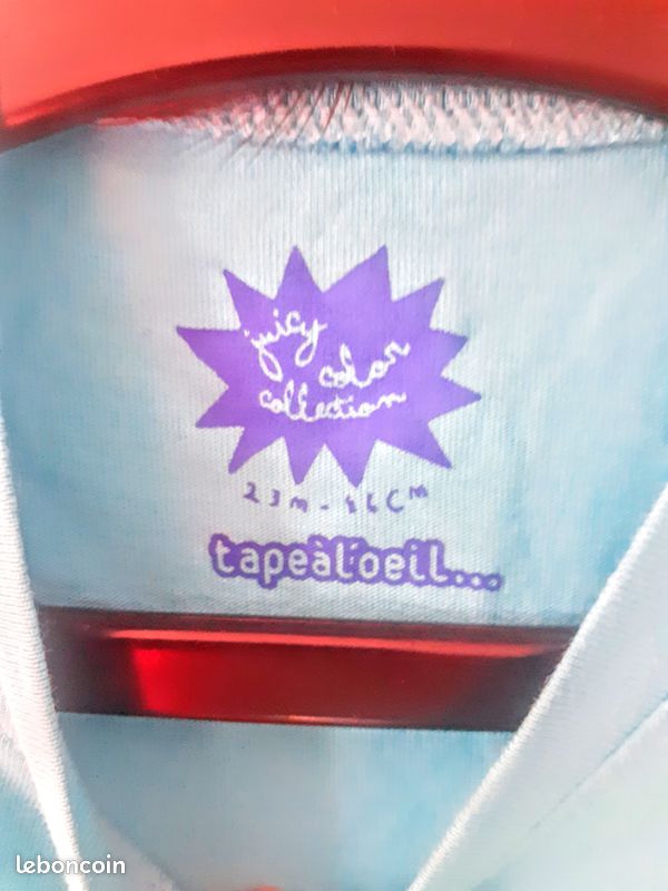 đ Tee shirt manches courtes Tape Ă l oeil Taille 23 mois đ (image 2)