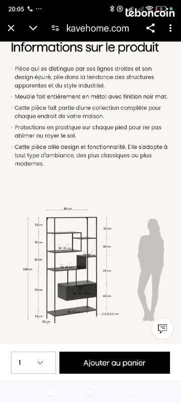 Étagère noir kave home (image 5)