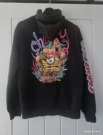 Sweat à Capuche Bob L'éponge Unisexe - Taille M - Bleu - 60% Coton - Bon état