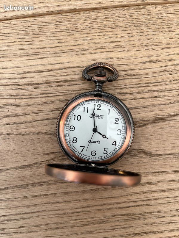 Montre à gousset métal cuivré (image 3)