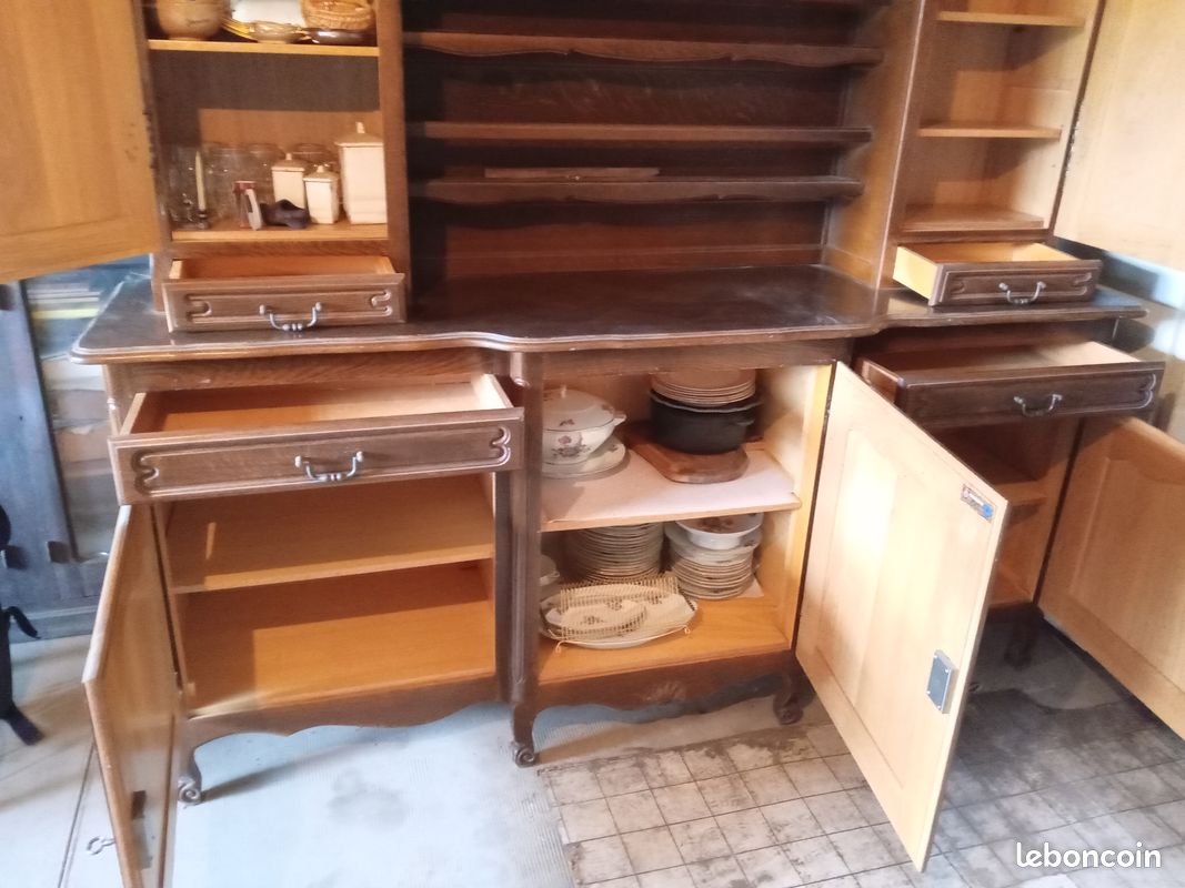 Beau Buffet de cuisine RISCOFF en chêne massif très bon état (image 5)