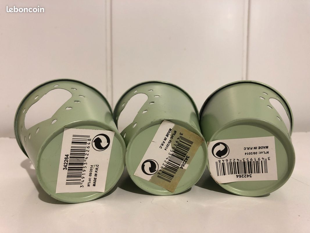 Lot 3 pots acier vert coeur (image 3)