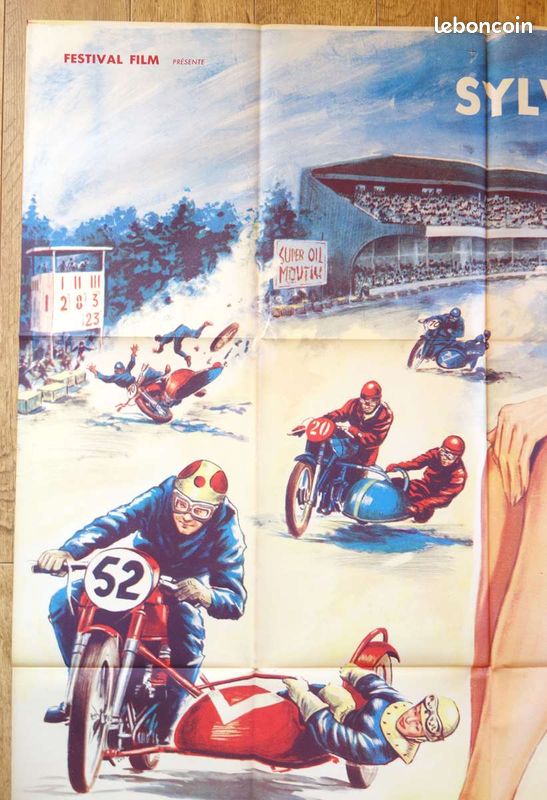 Affiche Vintage Moto BSA 1964 - Pilote Britannique - Tirages D'Art Qualité, Plusieurs Formats