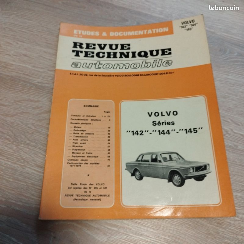 Revue technique automobile VOLVO 142 144 145 (image 1)