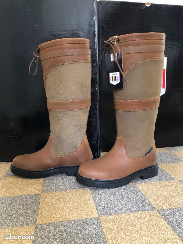 Bottes D'équitation Femme Hispar Femmes TOILE Anglaise Campagne Mode