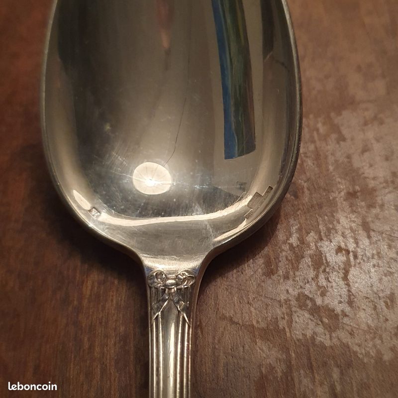 Lot De 4 Cuillères à Dessert Art Déco - E. Feisskohl Orfèvre 21cm