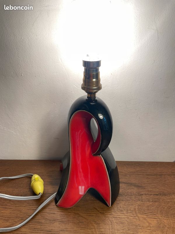 Joli pied de lampe vintage en céramique (image 2)