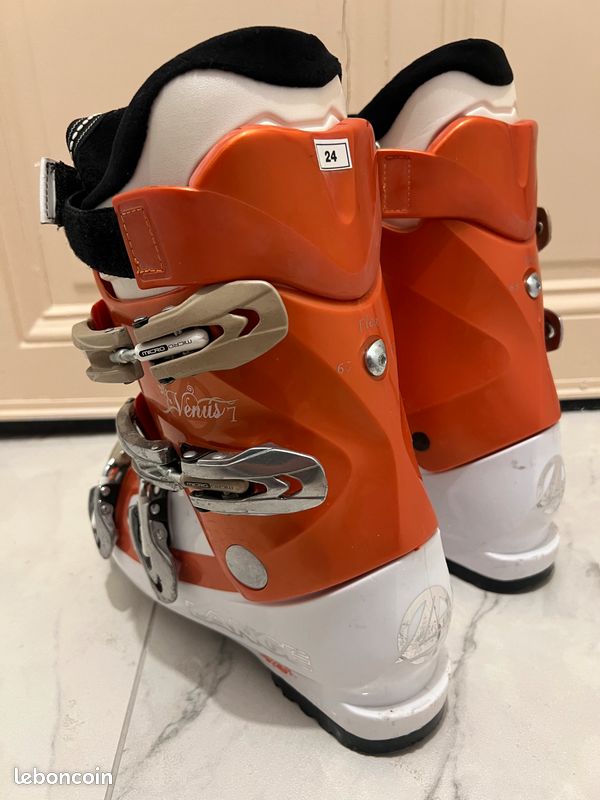 Chaussures De Ski Lange Venus 39.5 (mondopoint 25) Unisexe, Occasion Propres