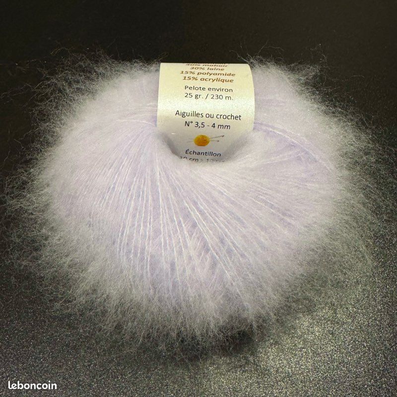 Mohair Plume parme 10 pelotes de 25g 230m (image 4)