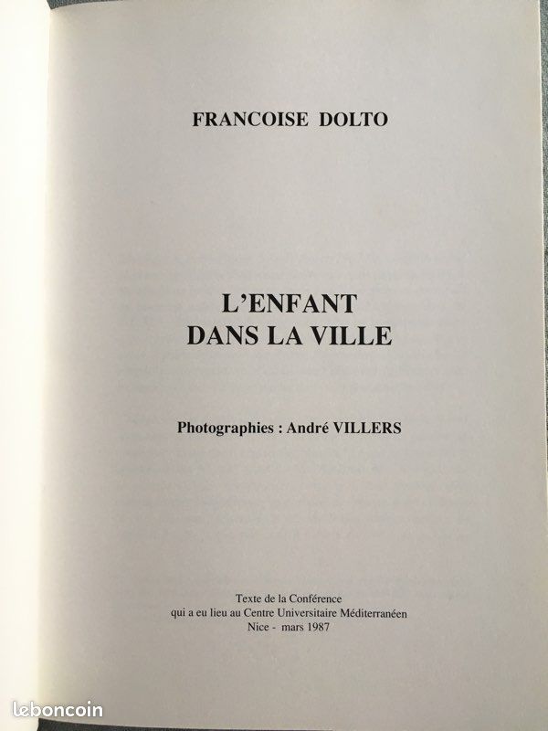 L’Enfant ds la Ville. F.Dolto. 1988 (image 2)