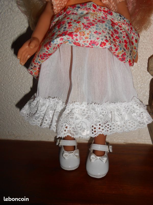 Vêtements poupée les chéries/Corolle, tissu vrai Liberty Phoebe saumon (image 5)