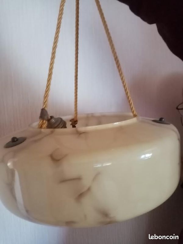 Lustre beige années 30 d'origine 50 euros Décoration