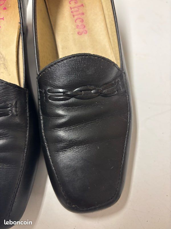 Mocassins talons de 5 cm noir taille 36 D’chicas (image 2)