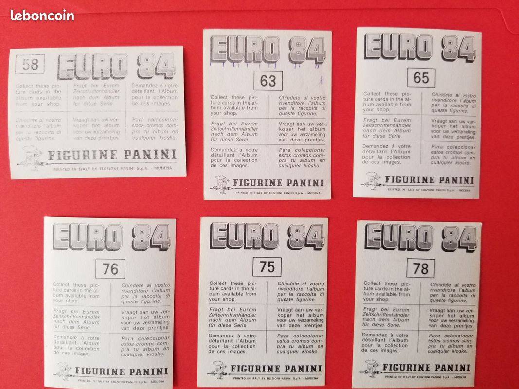 Insigne Panini Euro 84 N°36 – France – Autocollant Non Collé En Excellent état