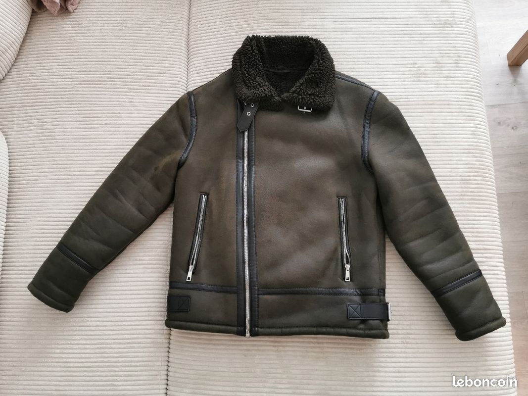 HOT Aviateur Homme Veste Hiver Zara Homme Vest Cuir Homme