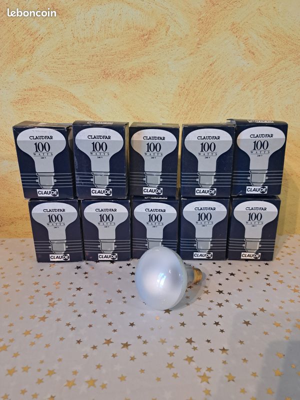 Lot 10 Ampoules Spot à baïonnette 100 Watt filament (image 1)