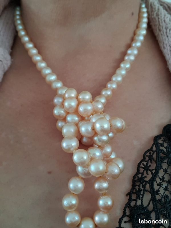 Long Collier Perles Fait Main Acrylique & Bois – 99 Cm – Boîte Cadeau Incluse – Élégant & Léger (NK-10407)