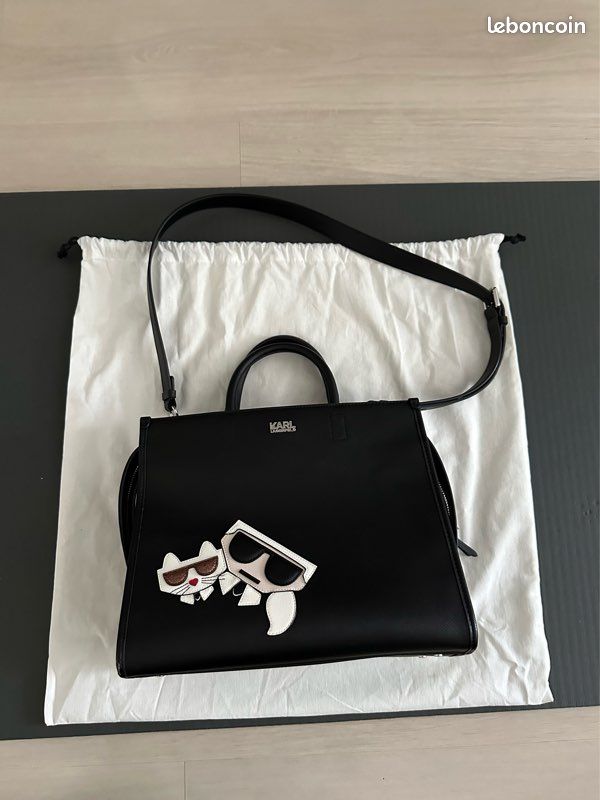 Sac noir Karl Lagerfeld Choupette bandoulière Accessoires