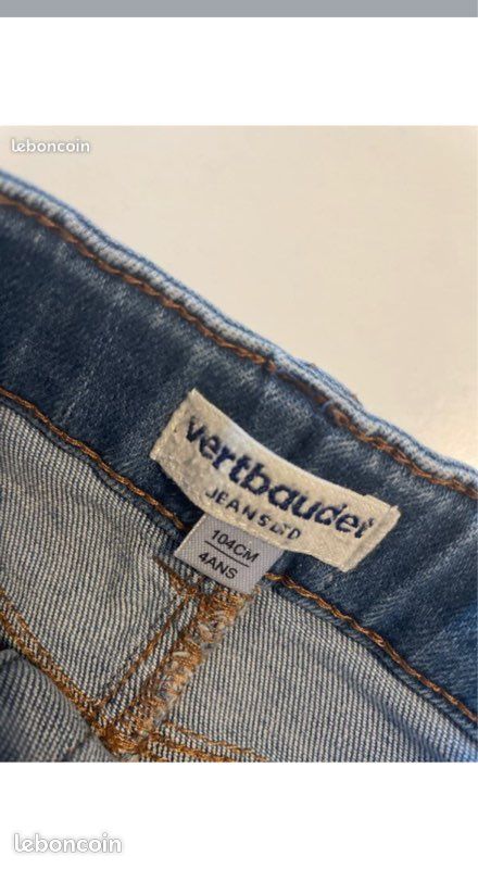 Jupe Courte Vertbaudet En Jean Bleu Pour Fille, Taille 10 Ans / 138 Cm, Neuve Sans étiquette
