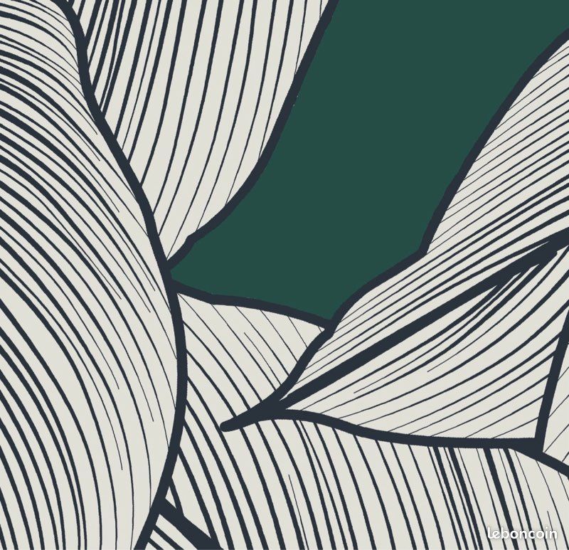 NEUF - rouleau papier peint intissé feuilles de palme (image 4)