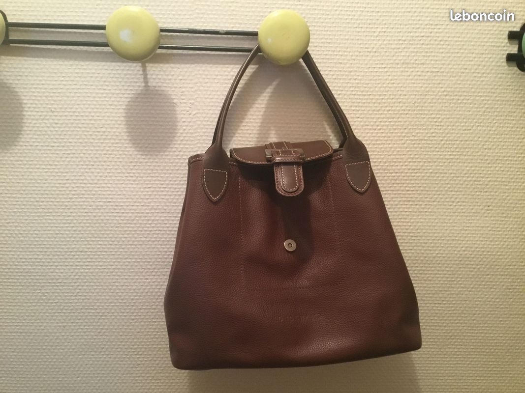 LONGCHAMP ⭐️ sac Gatsby en cuir marron TBE (image 6)