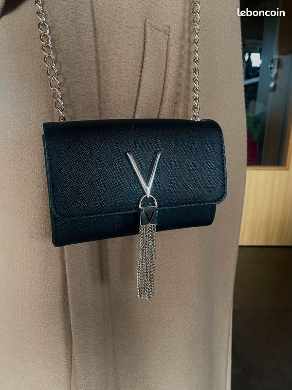 Sac noir en bandoulière chaîne Valentino Accessoires Bagagerie