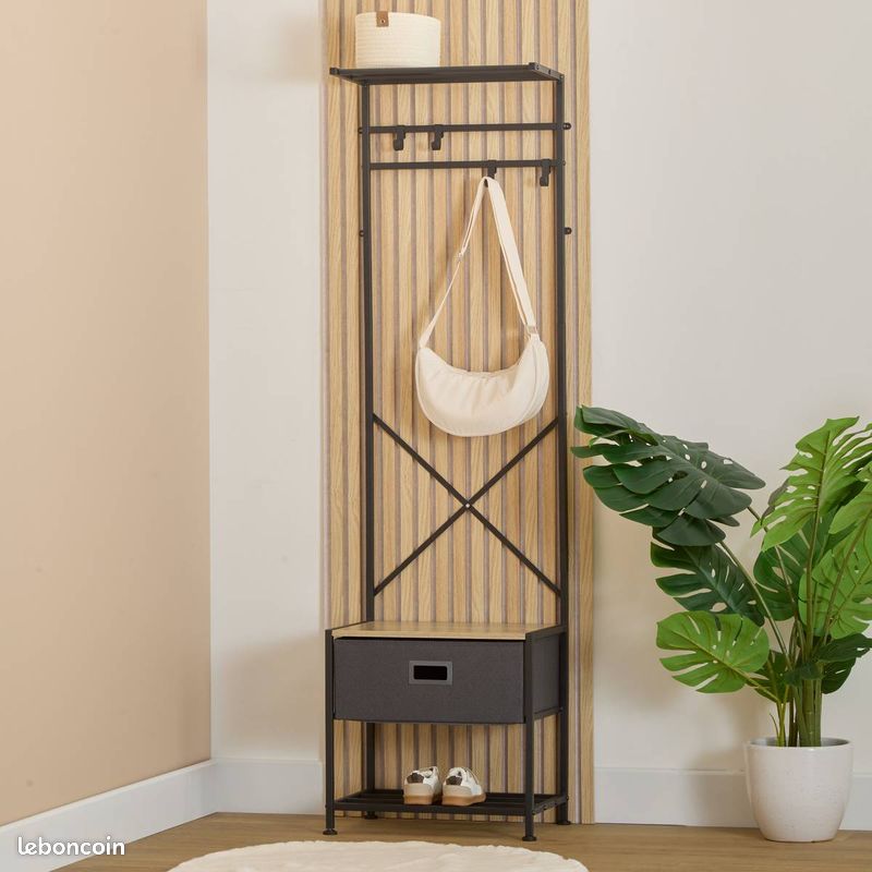 Relaxdays Meuble rangement 4 tiroirs tissu commode étagère tiroir tissu