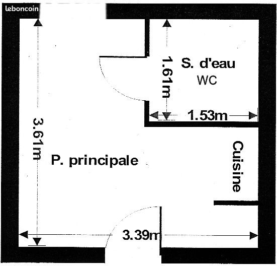 Appartement 1 pièce 12 m² · à Paris · 12 m² · 480 €