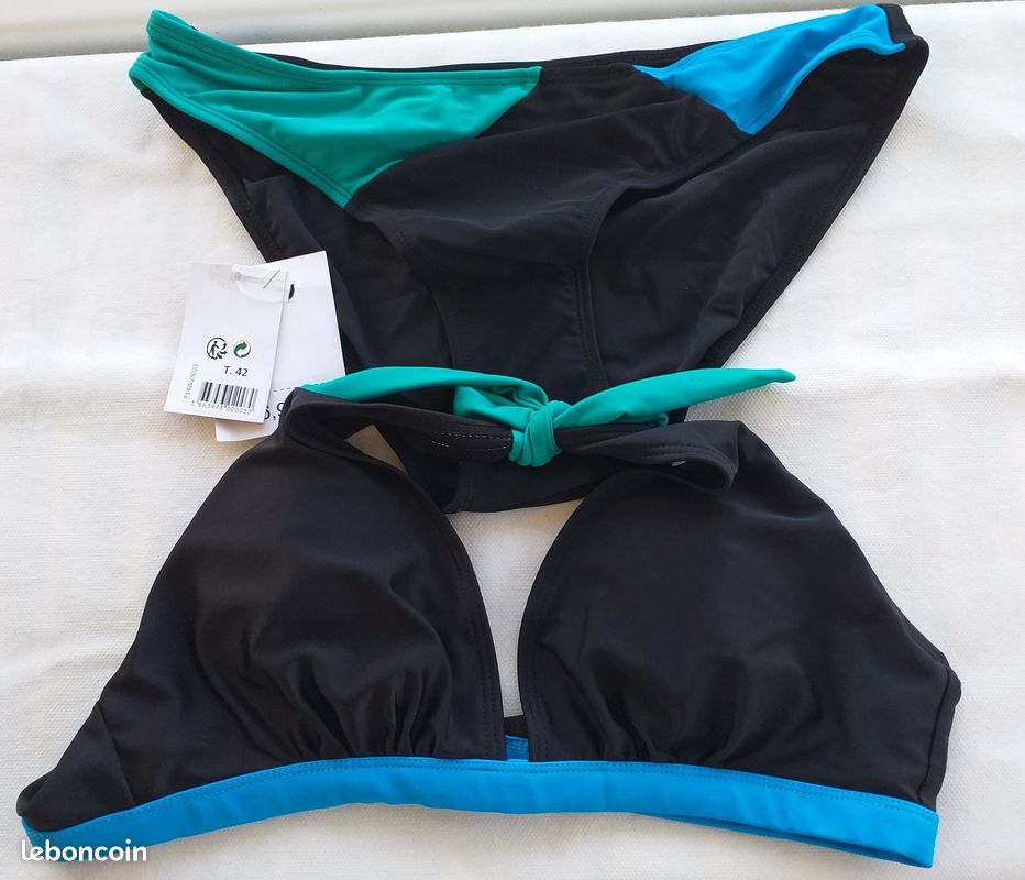 29BZH – n°3 - MAILLOT de BAIN – TAILLE 42 - TRIANGLE 2 PIÈCES - (pl1) (image 1)