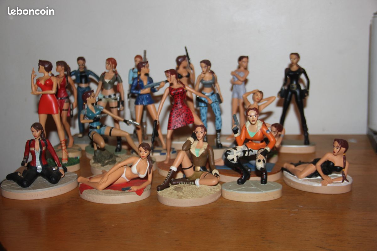 Lot De 10 Figurines Atlas Editions Tomb Raider Vintage - Lara Croft - Occasion