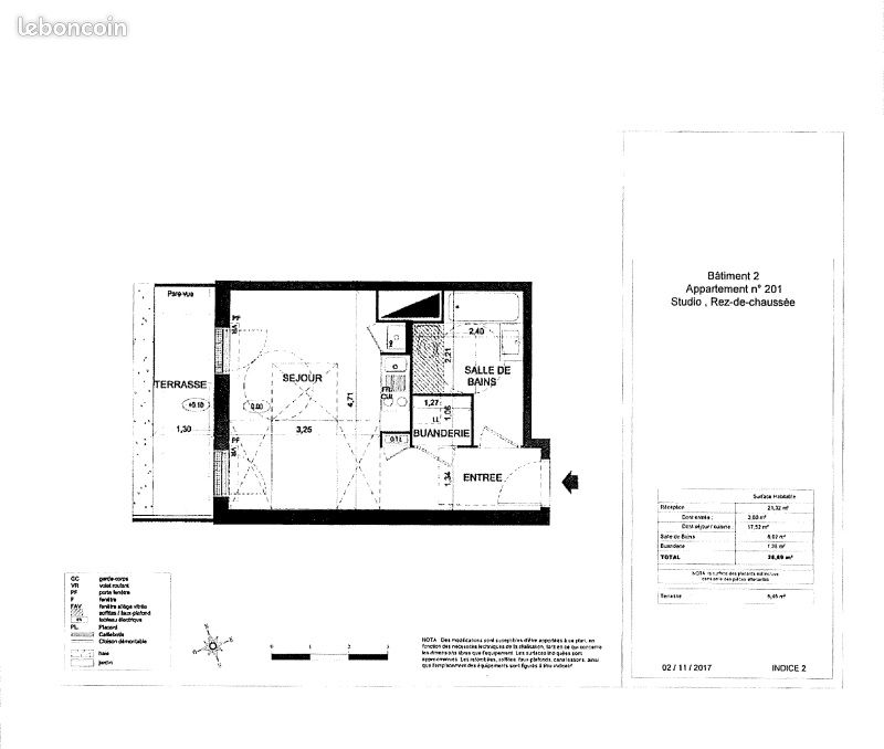 Appartement a louer elancourt - 1 pièce(s) - 28 m2 - Surfyn