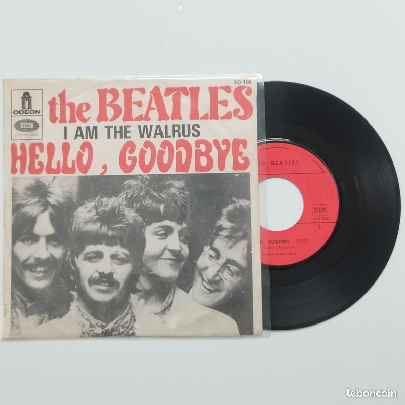 Disque vinyle The Beatles Hello, Goodbye 7" (sortie 1967) (image 3)