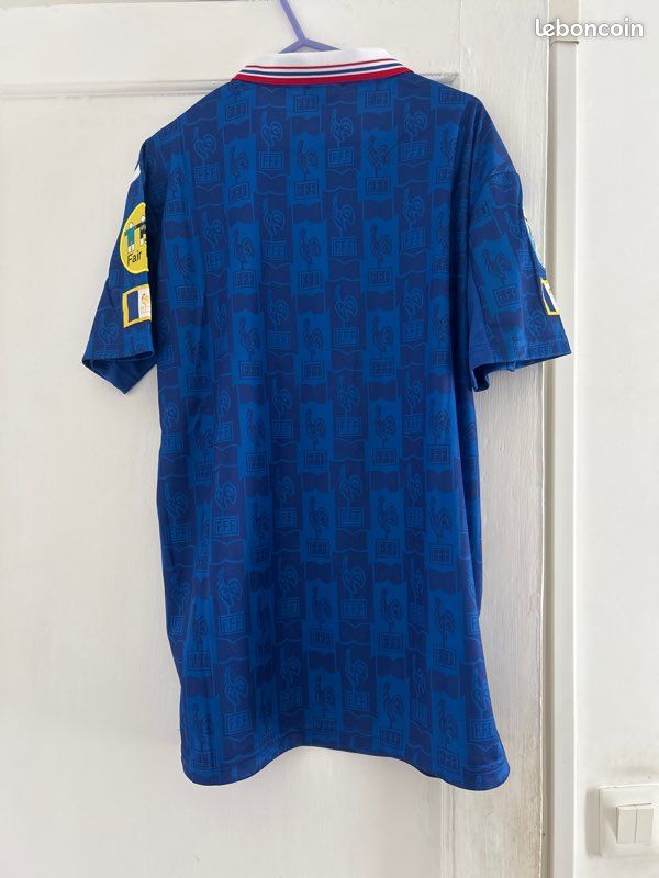 Maillot équipe De France Euro 1996 - Adidas, Taille L, Vintage Original