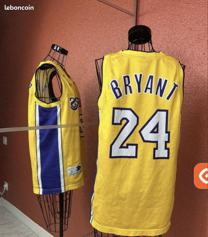 Maillot Jersey basket Nba Los Angeles Lakers Kobe Bryant #24 Champion taille S jaune homme (image 2)