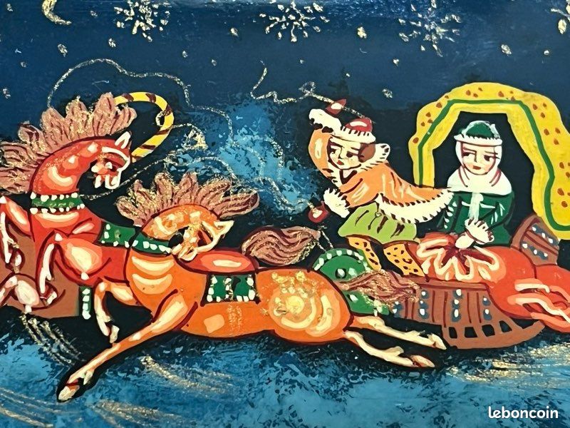 BOITE LAQUE DE chine vietnam poissons signée EUR 149,00 - FR