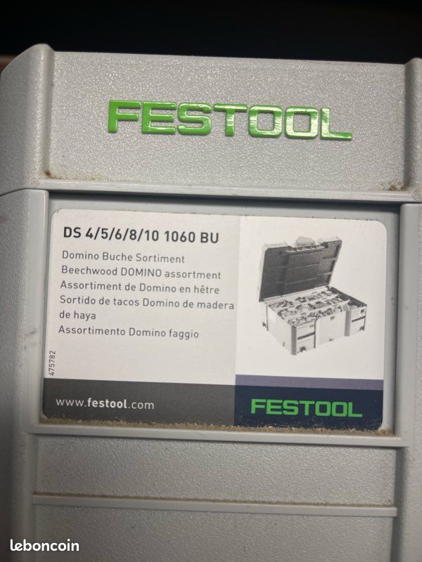 Assortiment de DOMINO festool en hêtre DS 4/5/6/8/10 1060 BU (image 2)
