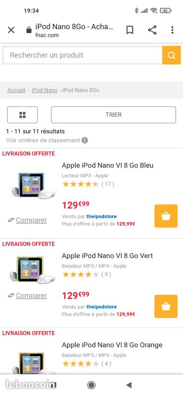 IPod nano Apple 8G Neuf (image 4)