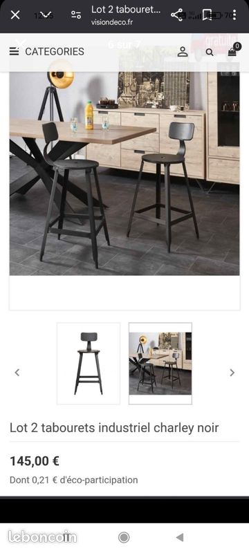 4 Chaises haute métal blanc neuve (image 6)