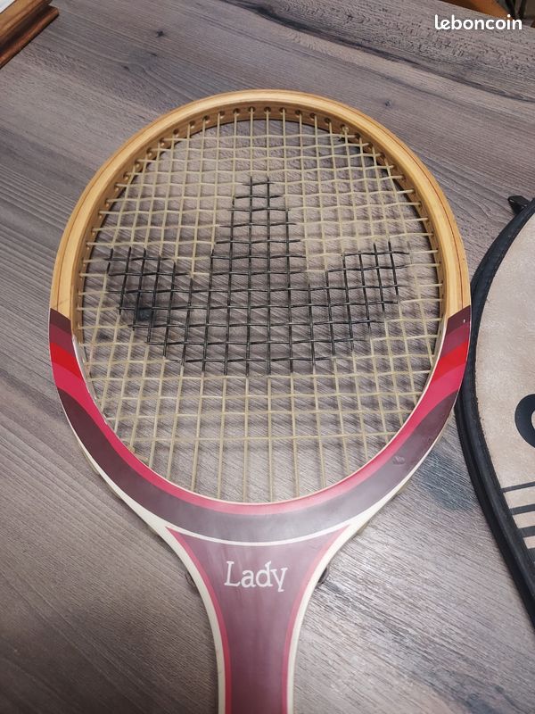 Raquette De Tennis Vintage Wilson Lady Avantage 1979 - Bois, Avec étui Et étau