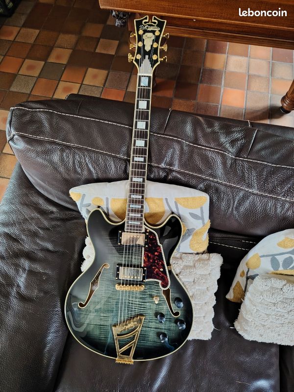 Guitare jazz électrique demi caisse D'Angelico Modèle EX DC TP (image 1)