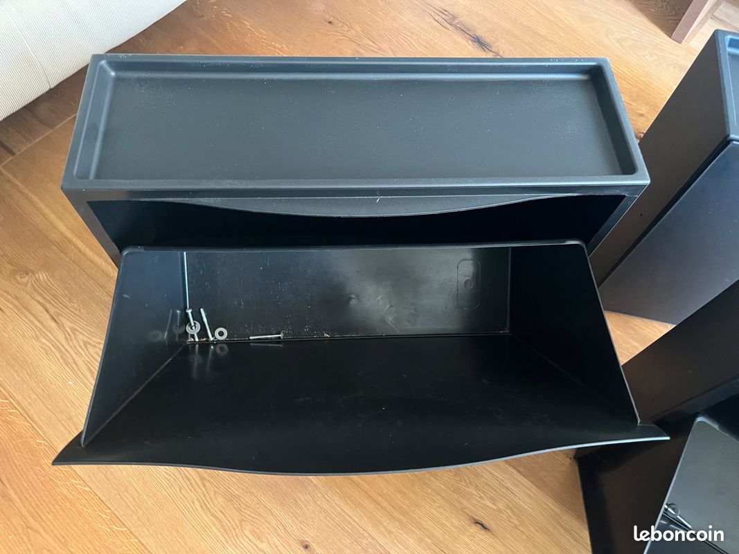 3 Armoire à chaussures/rangement TRONES Ikea noires (image 4)