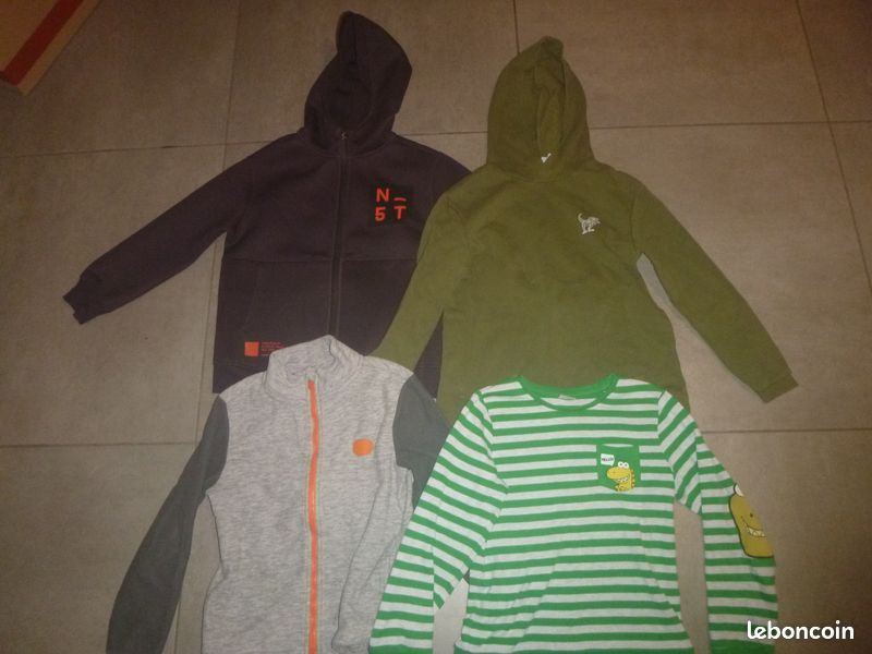 Lot 12 vestes + sweats + pulls 8 ans garçon Okaidi Zara Quicksilver (image 2)