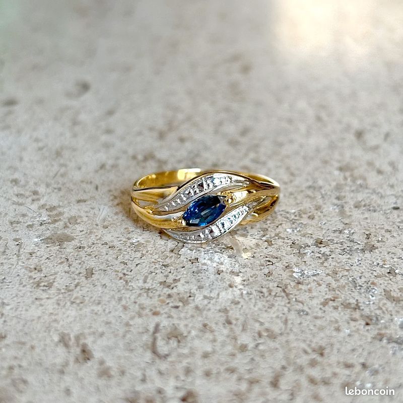 Bague Saphir - Or Jaune 750 (image 3)