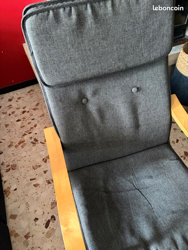 Fauteuil IKEA POÄNG gris (image 2)