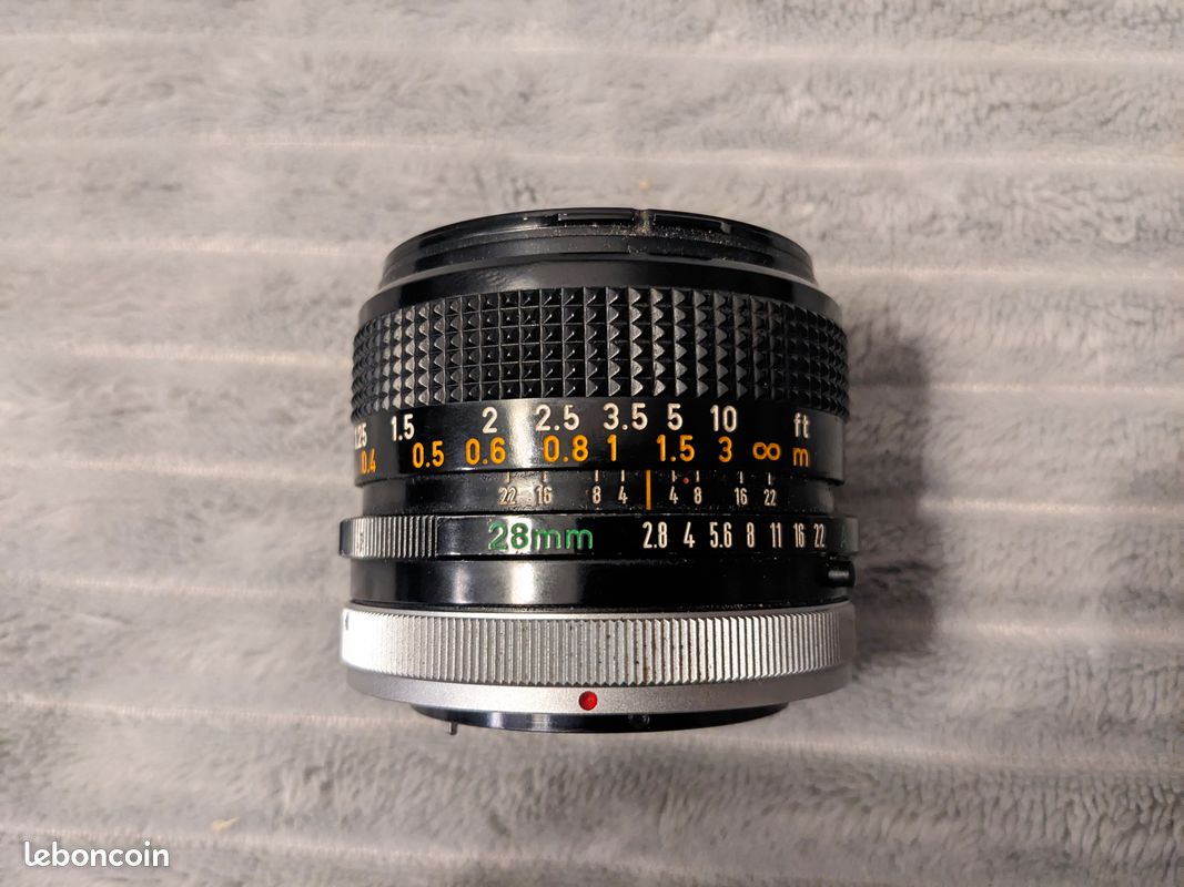 Objectif Canon FD 28mm F/2 SSC - Grand Angle Manuel, état MINT, Fabriqué En France