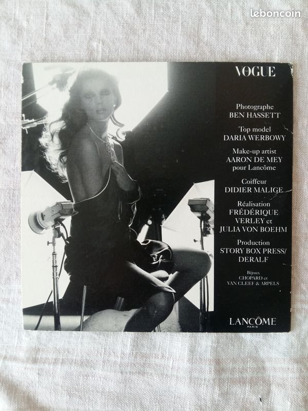 Dvd Vogue Paris en coulisses Aaron de May maquille Daria Werbowy (image 2)