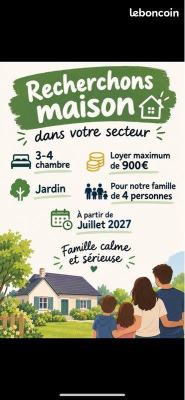 Maison 3 pièces 90 m² · à Sebourg · 90 m² · 900 €/mois