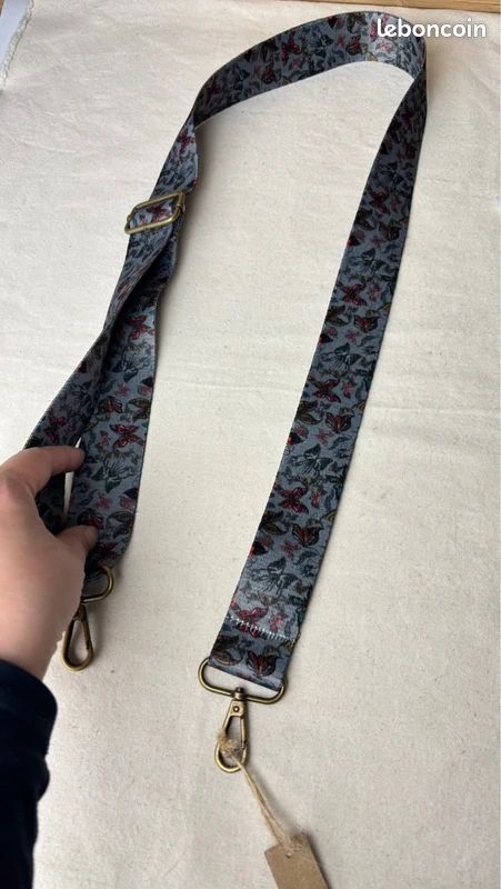 Bandoulière de sac à motifs ajustable - 38mm - Papillon - Bronze (image 5)