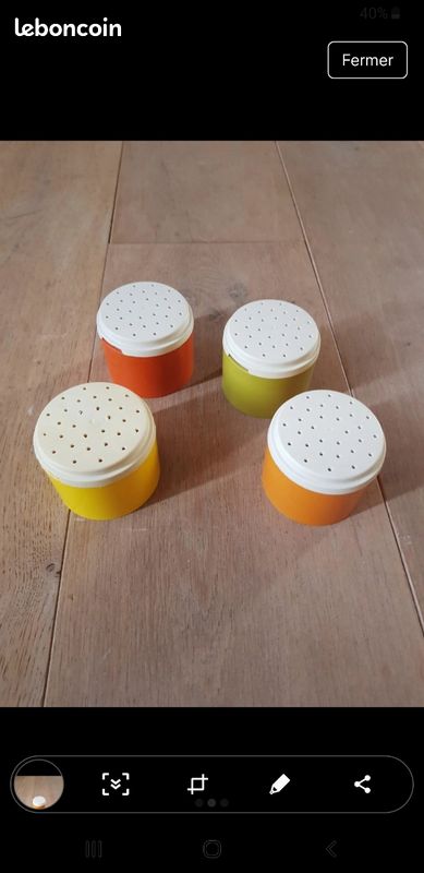 Salière poivrière epice années 70 (image 2)